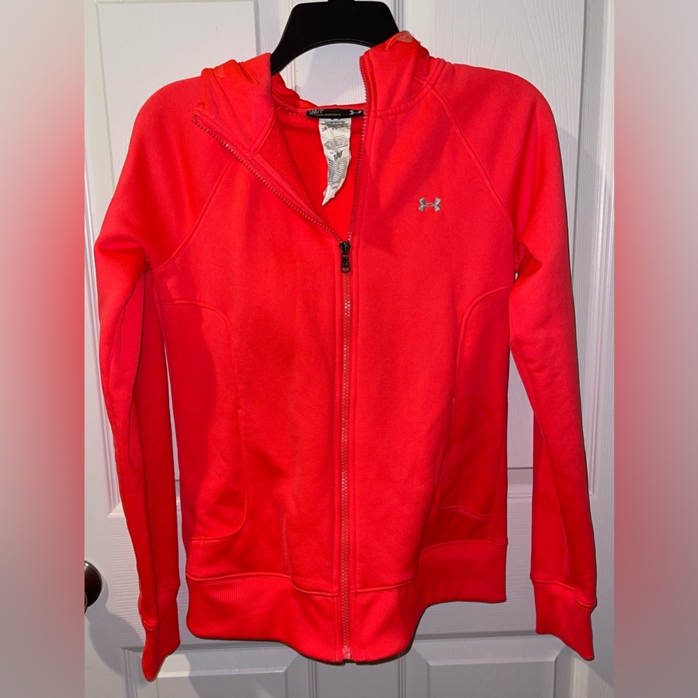 Under Armour Small hooded jacket cold gear hot pink